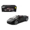 Hotwheels Hot Wheels 1 By 18 Scale Diecast Ferrari 458 Italia Spider Matt Black Elite Edition Model Car