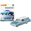 Hotwheels Hot Wheels 3.25 In. Panel Light Blue Metallic With White Top Fast Wagons Series Diecast Model Car Fo