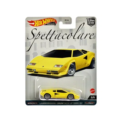 Hotwheels Lamborghini Countach Lp 5000 Qv Yellow Spettacolare Series Diecast Model Car