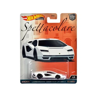 Hotwheels Lamborghini Countach Lpi 800-4 White Spettacolare Series Diecast Model Car
