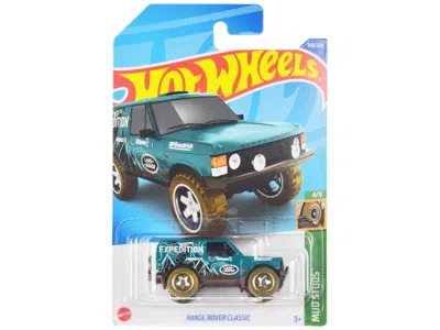 Hotwheels Land Rover Range Rover Classic Teal With White Graphics "hot Wheels Expedition" "mud Studs" Series D