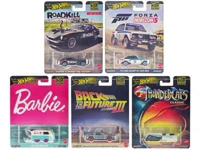 Hotwheels Pop Culture 2024 5 Piece Set A "premium Series" Diecast Model Cars By Hot Wheels