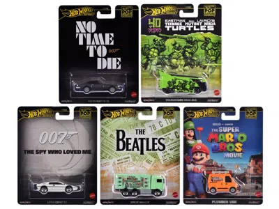 Hotwheels Pop Culture 2024 5 Piece Set D "premium Series" Diecast Model Cars By Hot Wheels