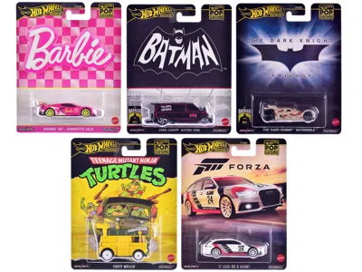 Hotwheels Pop Culture 2024 5 Piece Set E "premium Series" Diecast Model Cars By Hot Wheels