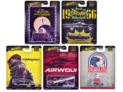 Hotwheels Pop Culture 2025 5 Piece Set M "premium Series" Diecast Model Cars By Hot Wheels In Multi