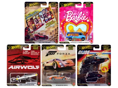 Hotwheels Pop Culture 2025 5 Piece Set Q "premium Series" Diecast Model Cars By Hot Wheels