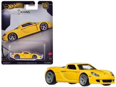 Hotwheels Porsche Carrera Gt Yellow "timeless Icons" Series Diecast Model Car By Hot Wheels In Multi