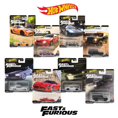 Hotwheels Set Of 8 Hot Wheels Fast & Furious 1:64 Scale Mystery Random Assortment In Multi