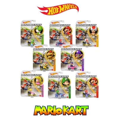 Hotwheels Set Of 8 Hot Wheels Mario Kart 1:64 Scale Mystery Random Assortment In Multi