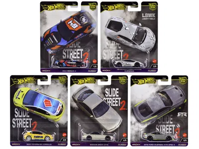 Hotwheels Slide Street 2 5 Piece Set "car Culture" 2024 Series H Diecast Model Cars By Hot Wheels