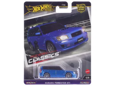Hotwheels Subaru Forester Sti Blue Metallic "modern Classics" Series Diecast Model Car By Hot Wheels