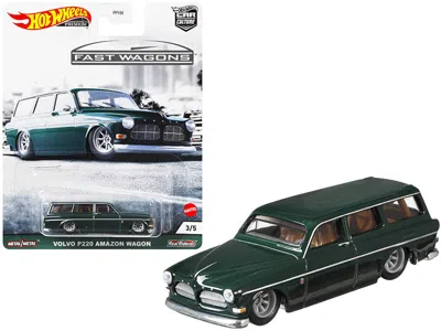 Hotwheels Volvo P220 Amazon Wagon Dark Green "fast Wagons" Series Diecast Model Car By Hot Wheels