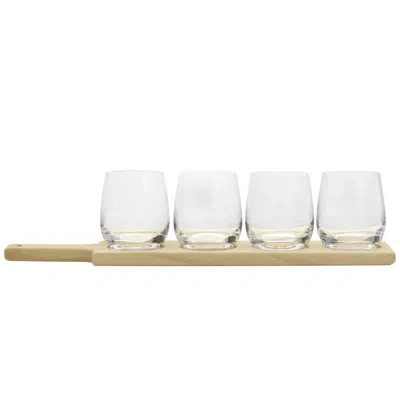 Houdini 4 - Piece 12oz. Glass Beer Flight Set Glassware Set In Clear