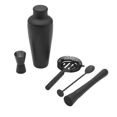 Houdini 5-piece Bar Tool Set, Black