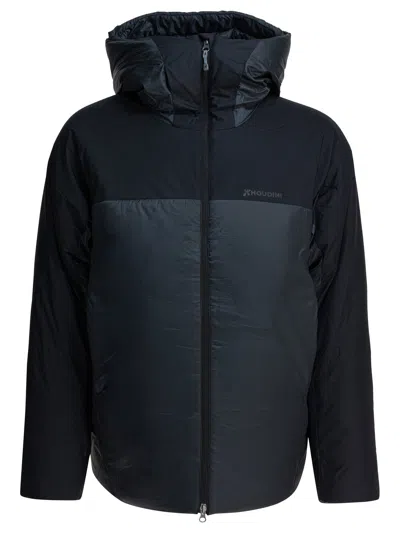 Houdini Sportswear Black Recycled Polyester Jacket In Blue