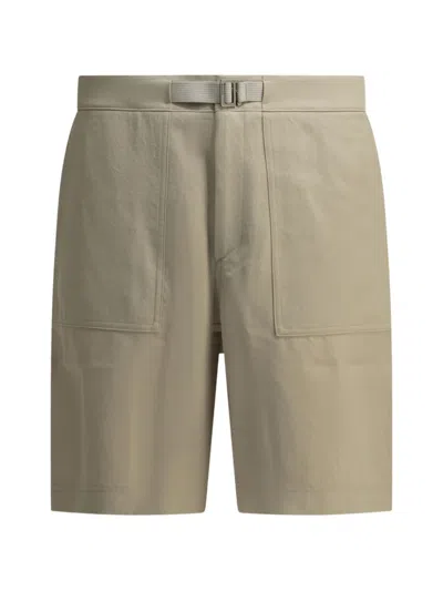Houdini Sportswear Corespun Chore Belted Patch-pocket Shorts In Brown