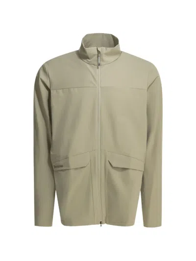 Houdini Sportswear M's Go Logo-embroidered Zip-up Jacket In Green