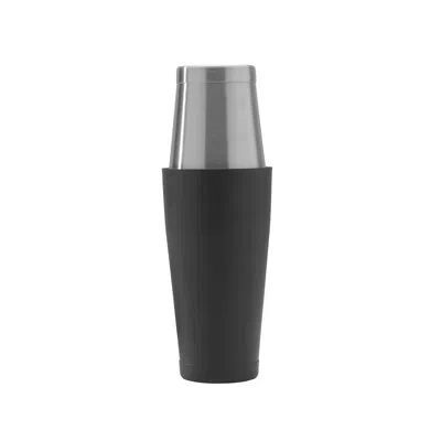Houdini Stainless Steel Boston Cocktail Shaker In Black;gray