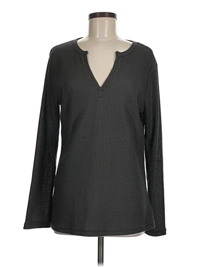 Pre-owned Hount Long Sleeve Blouse In Black