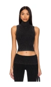 H:ours Althea Top In Charcoal Grey