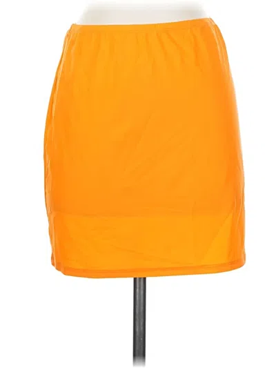 Pre-owned H:ours Casual Skirt In Orange