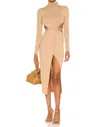 H:ours Cia Midi Dress In Camel