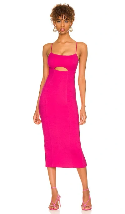 H:ours Enzo Midi Dress In Hot Pink