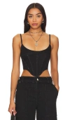 H:ours Florentina Corset Top In Black