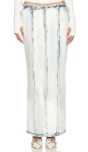 H:ours Letitia Maxi Skirt In Lt Tinted Bleach