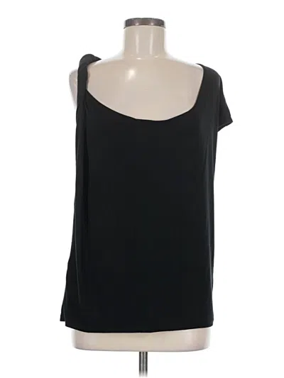 Pre-owned H:ours Short Sleeve Top Black One Shoulder Neckline Tops