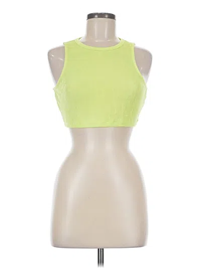 Pre-owned H:ours Tank Top Green Halter Neckline Tops
