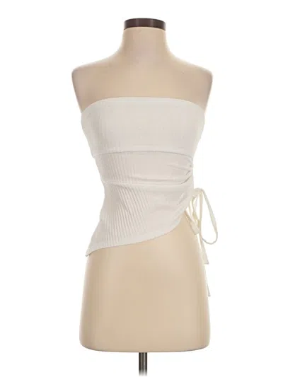 Pre-owned H:ours Tube Top Ivory Strapless Neckline Tops