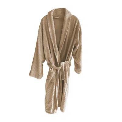 House Babylon Brown Bathrobe - Velour Taupe