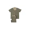House Babylon Green Dayra Printed Cotton Set In Green