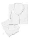 House No. 23 Alaia Short Pajama Set In White