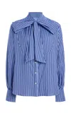 House Of Aama Bow-detailed Cotton Shirt