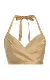 House Of Aama Dupioni Silk Crop Top