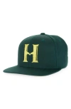 House Of Aama Embroidered Baseball Cap In Green