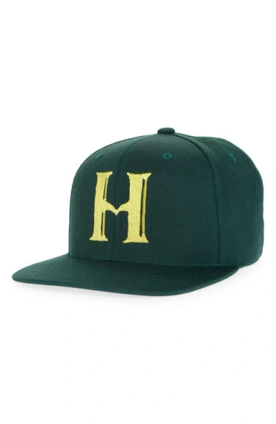 House Of Aama Embroidered Baseball Cap In Green
