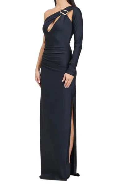 House Of Amen Long Lycra One-shoulder Dress - Black
