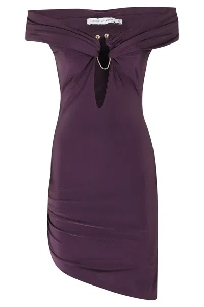 House Of Amen Lycra Dress In Purple