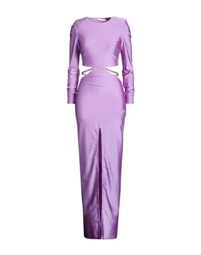 House Of Amen Woman Maxi Dress Lilac Size 4 Polyamide, Elastane In Purple