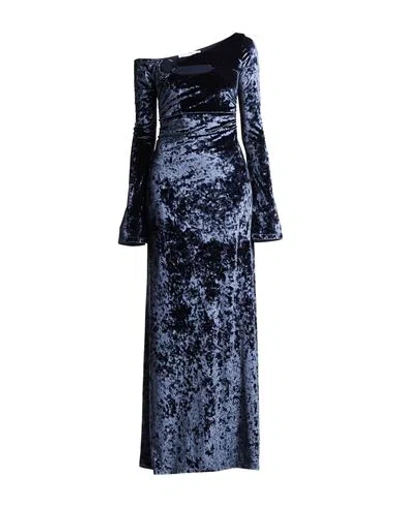 House Of Amen Woman Maxi Dress Navy Size 6 Polyester, Elastane