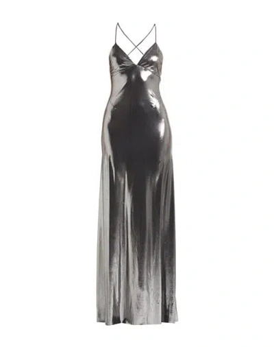 House Of Amen Woman Maxi Dress Silver Size 4 Polyester, Elastane