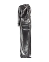 House Of Amen Woman Maxi Dress Silver Size 8 Polyester, Elastane In Gray