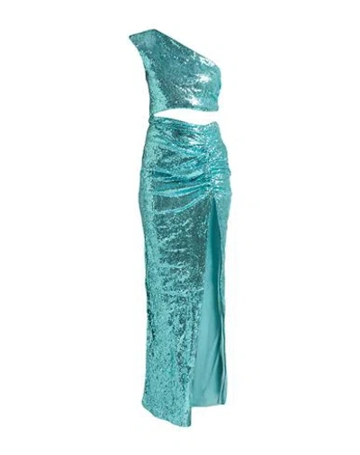 House Of Amen Woman Maxi Dress Turquoise Size 6 Polyester In Blue