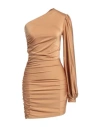 House Of Amen Woman Mini Dress Camel Size 4 Polyamide, Elastane In Beige