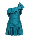 House Of Amen Woman Mini Dress Deep Teal Size 6 Polyamide, Elastane In Green