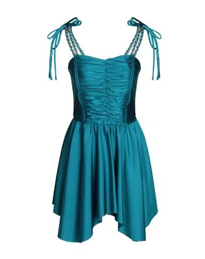 House Of Amen Woman Mini Dress Deep Teal Size 2 Polyamide, Elastane In Green