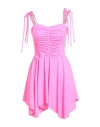 House Of Amen Woman Mini Dress Fuchsia Size 6 Polyamide, Elastane In Pink
